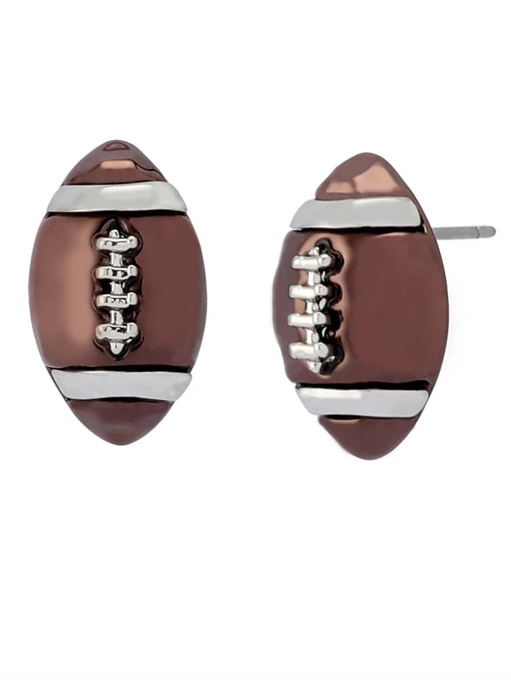 Betsey Johnson Kick Off Football Stud Earrings New In Box